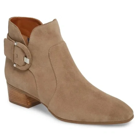 Aquatalia Shoes Aquatalia Fiamma Sz665 Taupe Suede Ankle Boot